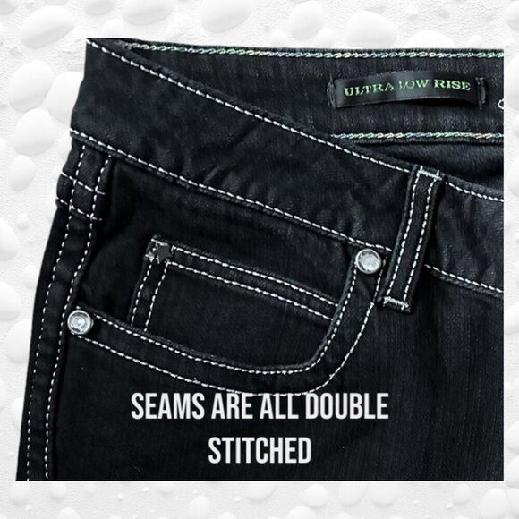 LADIES "ROCK 47 BY WRANGLER" (Tall) Ultra Low Rise- 32" NWOT - Picture 4 of 8